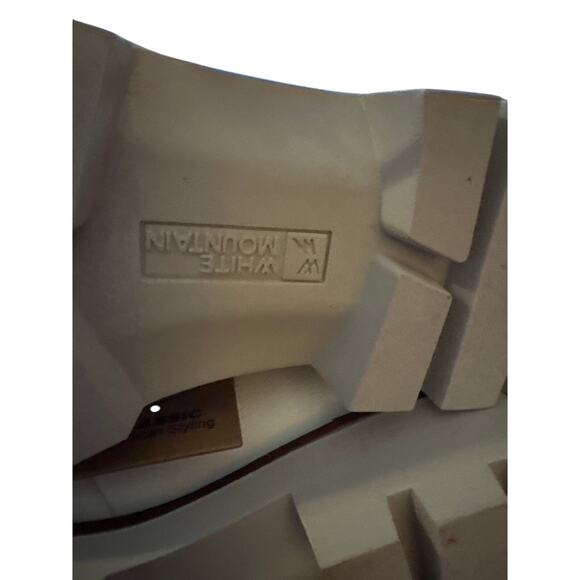 White Mountain Women's Glamorous Ankle White Boot with Cheetah Fur Size 9M US - Picture 8 of 11